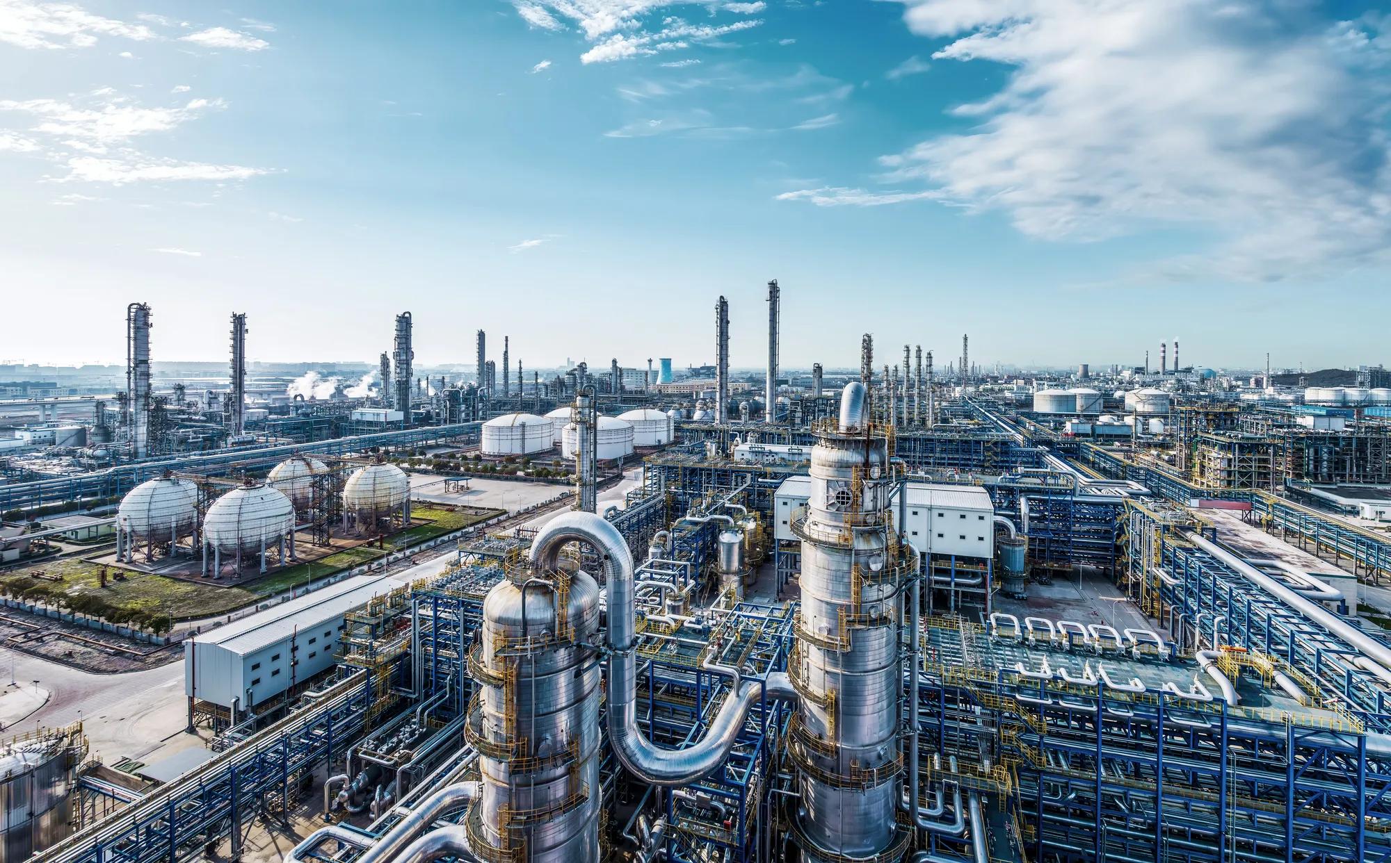 Chemical plant refinery industrial equipment background. Business Finance and Industry; Shutterstock ID 2483639627; purchase_order:102050; job:Americas (LatAm NorthAmerica); client:Gallagher; other:Marcom: Stock Assets